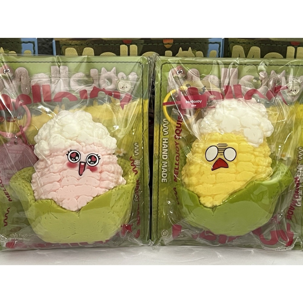 Mellojoy Fuzzy Mountain Veg & Fruit Pair Panic & Afro Corn Squishy Mousse Cream